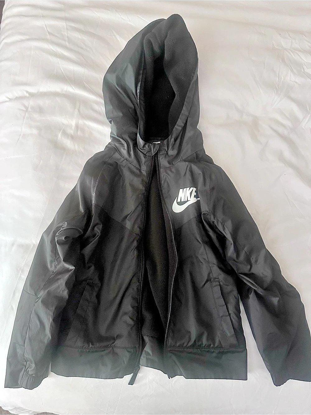 Nike Black Hooded Jacket Like New size 4/5